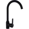 Pyramis Lefkada set de fregadero de cocina 1 cubeta 1 escurridor negro + grifo Lungo Volcano Black Edition 590x440 mm