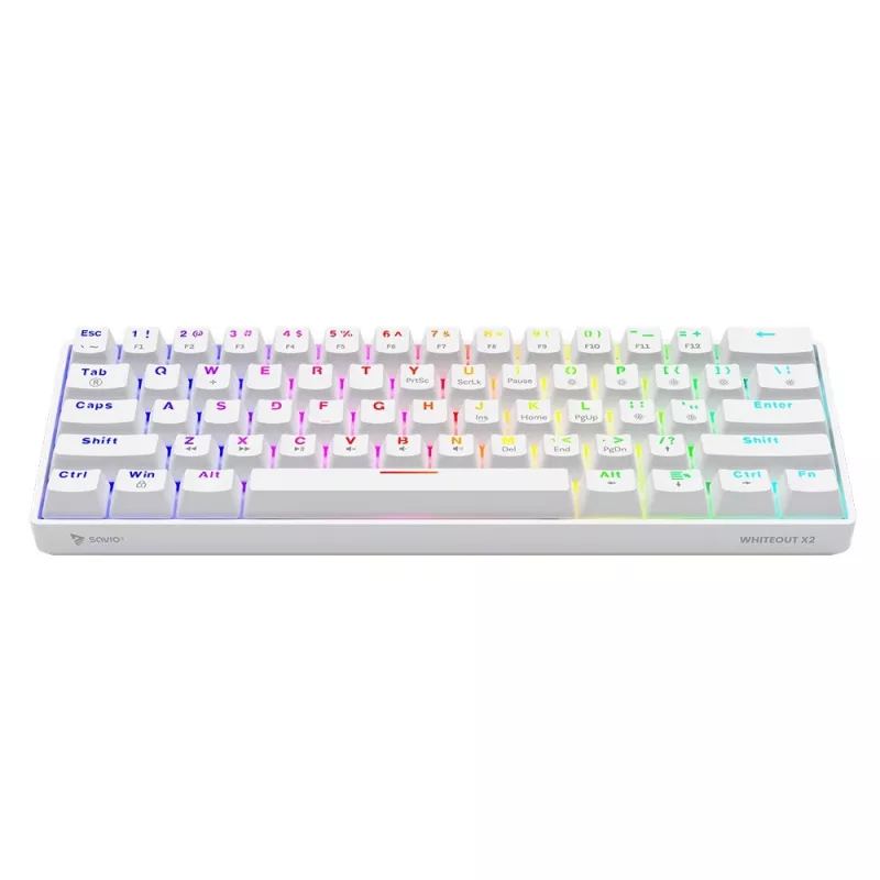 SAVIO Whiteout X2 Teclado mecánico Outemu Peach Silent