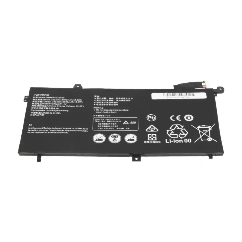MOVANO batería para Huawei Matebook D Serie HB46K497ECW - 3700 mAh (42,2 Wh)