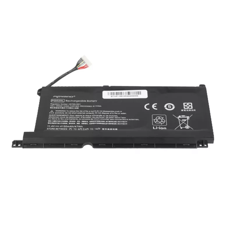 MOVANO Batería PG03XL para HP 15-DH 15-EC 15-DK 16-A - 4150 mAh (47 Wh)