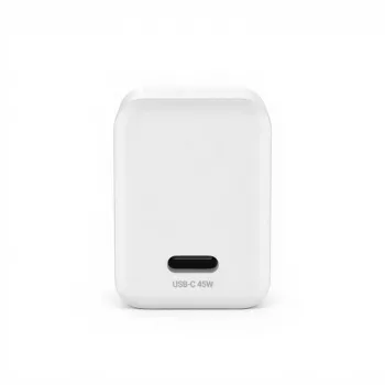 Crong Ultra Compact Cargador de pared GaN USB-C 45W PD 3.0 PPS (Blanco)