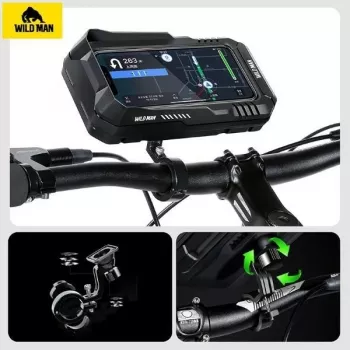 WILDMAN FK2 Bolsa de cuadro para bicicleta con soporte para smartphone, Negro