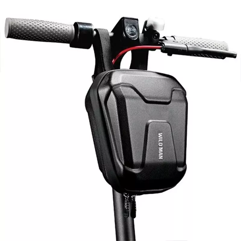 WILDMAN Bolsa de almacenamiento para patinete eléctrico, montaje en manillar, bolsa de cuadro, Negro