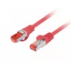 LANBERG Cat.6 S/FTP LSZH cable de red 20m rojo Fluke Passed