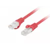 LANBERG Cat.6 UTP LSZH cable de red 20m rojo Fluke Passed