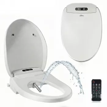 MEDIA-TECH Inodoro Inteligente MT5705 Bidé Electrónico con Asiento Calefactado, Lavado con Agua Caliente, Secador, Neutralizador de Olores, Luz Nocturna, Mando a Distancia
