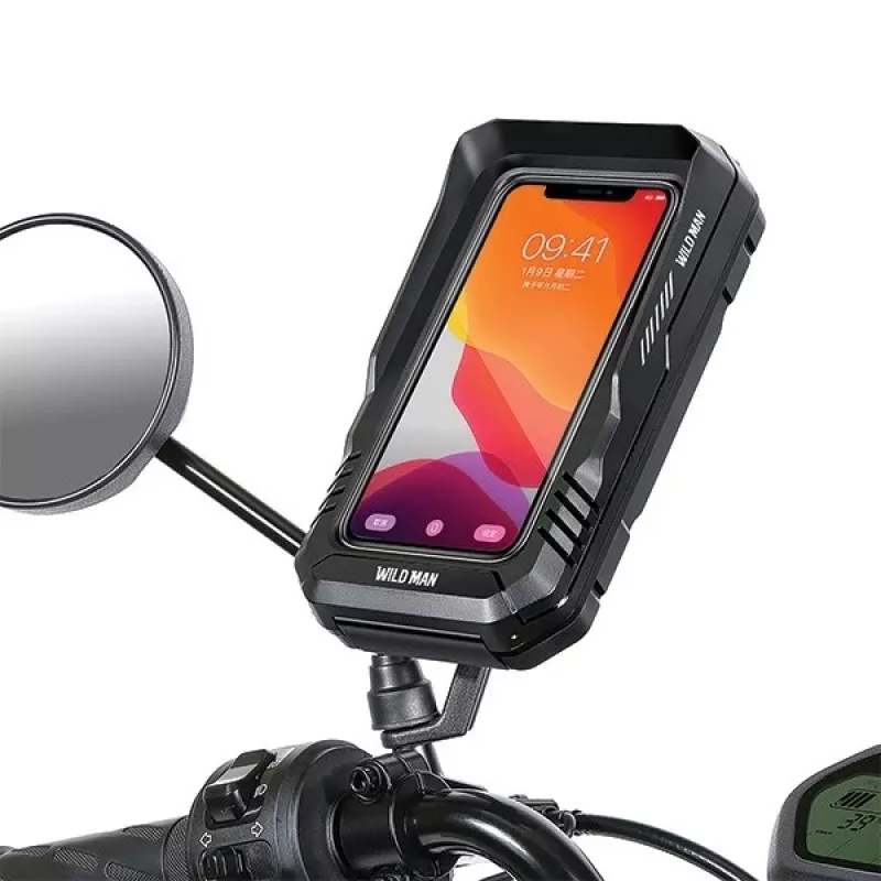 WILDMAN FK3 bolsa de cuadro para bicicleta con soporte para móvil, negra