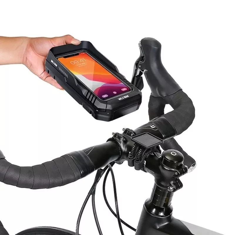 WILDMAN FK4 bolsa de cuadro para bicicleta con soporte para móvil – negra