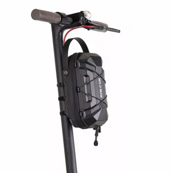 WILDMAN GD6XPlus bolsa de manillar para patinete eléctrico, bolsa para portaequipajes de cuadro, negra