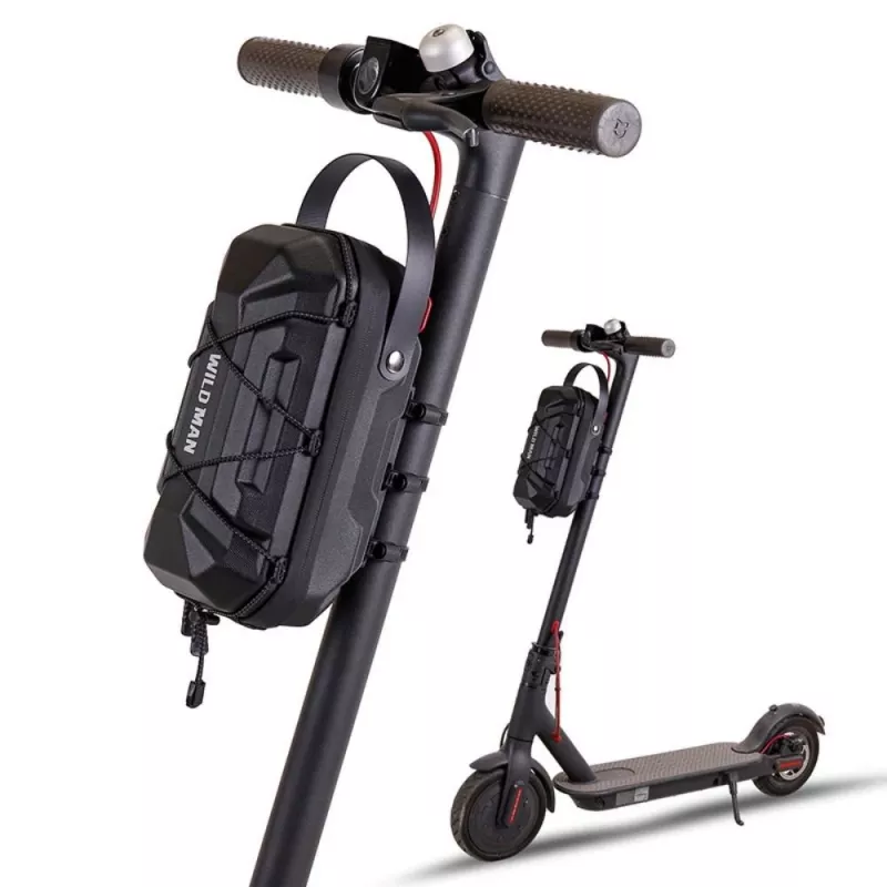 WILDMAN GD6XPlus bolsa de manillar para patinete eléctrico, bolsa para portaequipajes de cuadro, negra