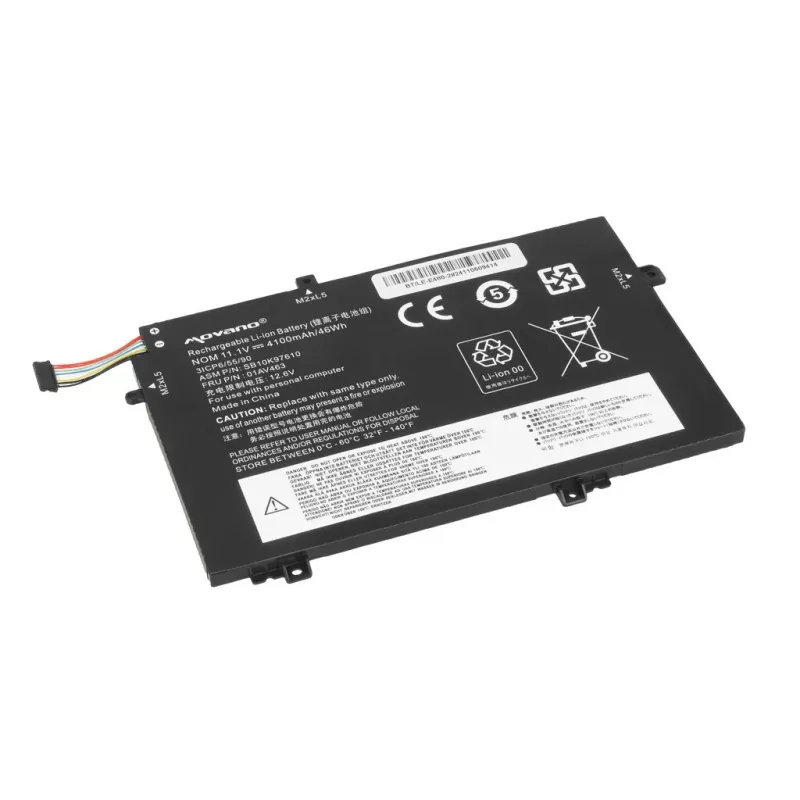 MOVANO Batería 01AV463 SB10K97610 para Lenovo L480 L490 L580 L590 L14 L15 - 4100 mAh (46 Wh)
