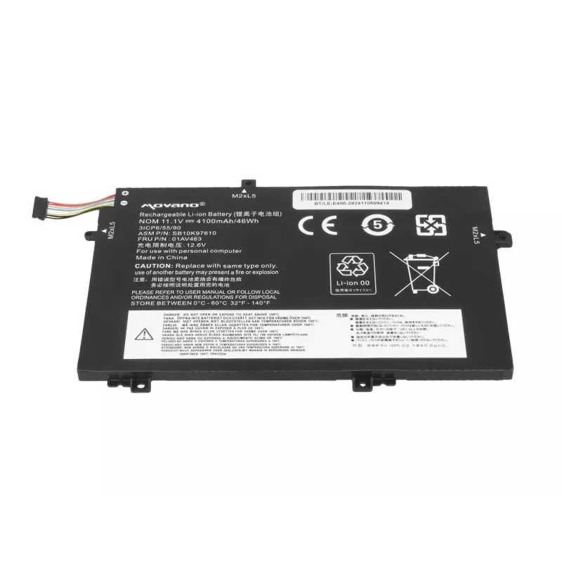MOVANO Batería 01AV463 SB10K97610 para Lenovo L480 L490 L580 L590 L14 L15 - 4100 mAh (46 Wh)