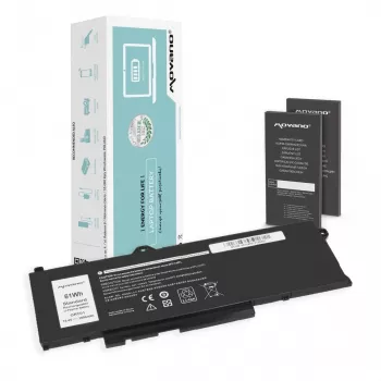 MOVANO Batería GRT01 para Dell Latitude 5421 5521 5531 Precision 3470 3561 3571 3581 - 3950 mAh (61 Wh)