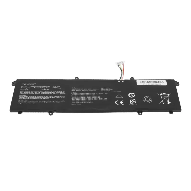 MOVANO Batería C31N1905 para ASUS VivoBook S14 M433 S433 S433FL S15 S533 S533EQ - 3400 mAh (39 Wh)