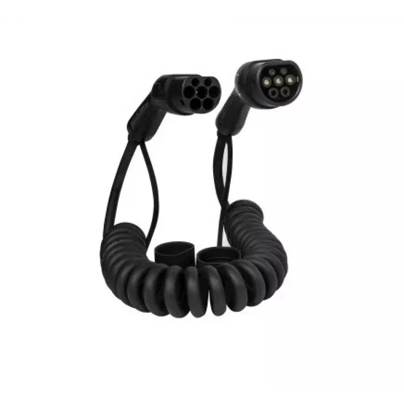 DEFENZO Spiro AC7 7m Cable de carga de VE Tipo 2 32A 3 fases 22kW Negro
