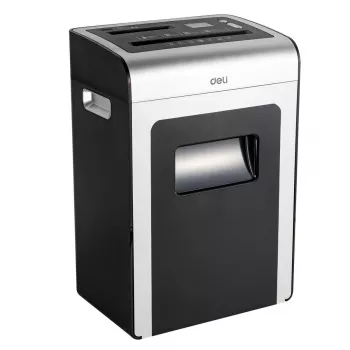 DELI E9917EU trituradora de papel de corte en partículas, 10 hojas, 20L, negra