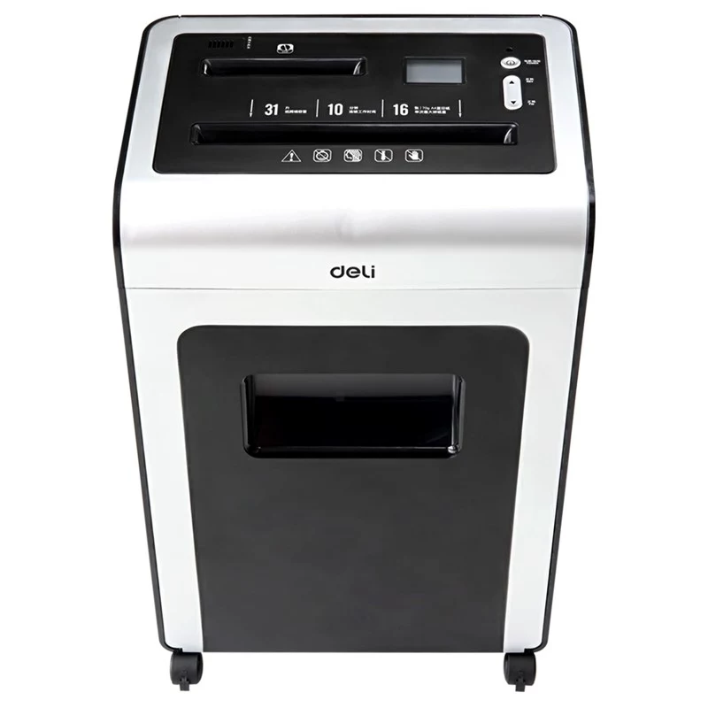 DELI E9917EU trituradora de papel de corte en partículas, 10 hojas, 20L, negra