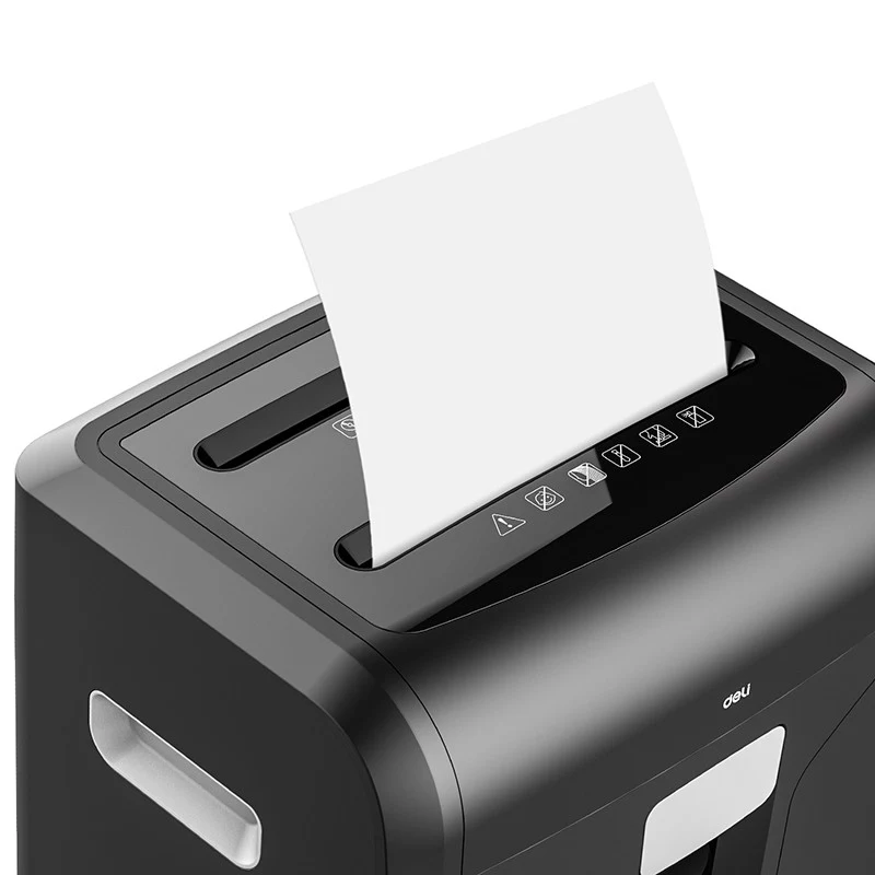Deli Destructora de papel de corte cruzado E14400, 12 hojas, 23L, Negra