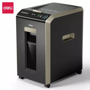 DELI ET089 Destructora de papel de corte cruzado, 8 hojas, 15L, Negro