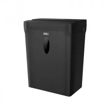 DELI ET014 Destructora de papel de corte cruzado, 10 hojas, seguridad P-4, depósito de 21L, Negro