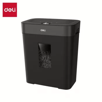 Deli ET023 Destructora de papel de corte cruzado, 10 hojas, seguridad P-4, depósito de 17L, Negro