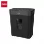 Deli ET023 Destructora de papel de corte cruzado, 10 hojas, seguridad P-4, depósito de 17L, Negro
