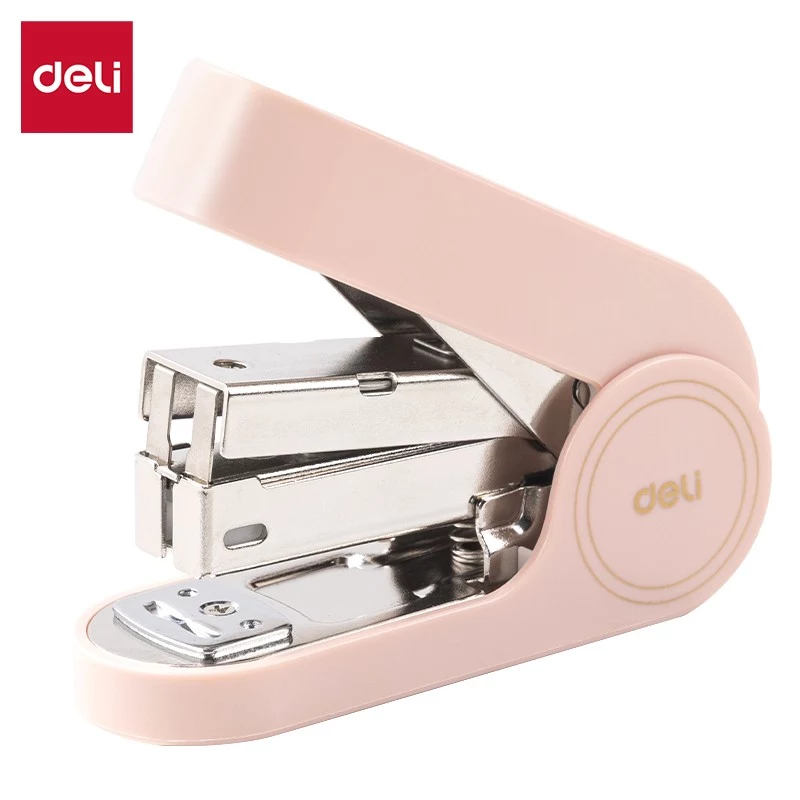 Deli Linfini EM390 grapadora rosa para hasta 25 hojas