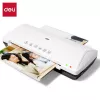 DELI plastificadora de oficina ET102 A4 - Calor y frío, 2 rodillos, 250 mm/min, Negro