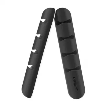 UGREEN Clip de gestión de cables de 4 ranuras (pack de 2) - Negro