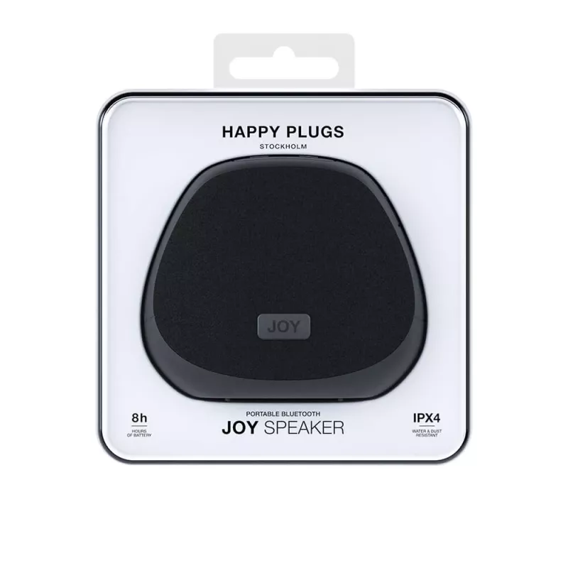 Happy Plugs Joy Speaker - altavoz Bluetooth 5.3 inalámbrico, 5W (negro)