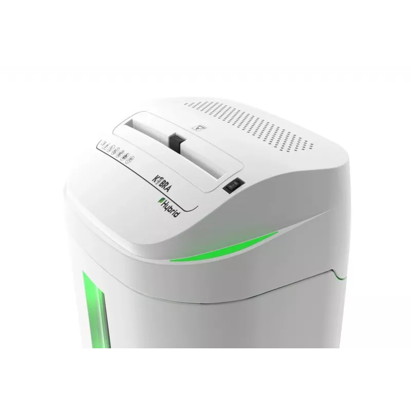 Destructora de papel de corte cruzado KOBRA Hybrid S4, P-4, 10 hojas, 20 L, blanco/antracita