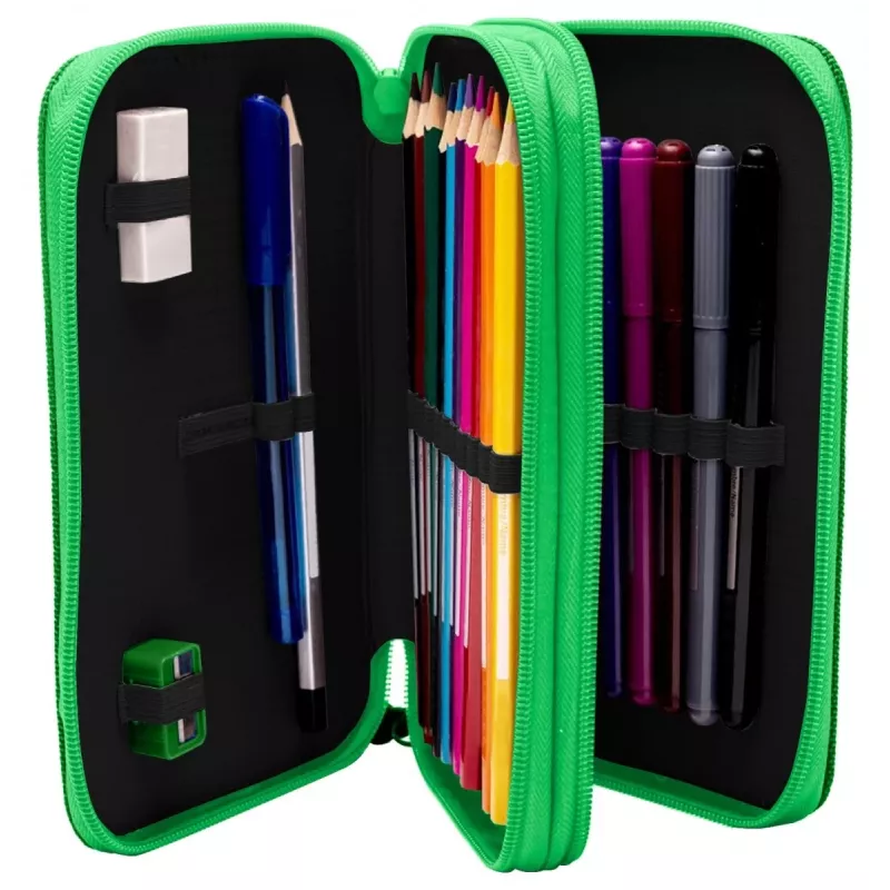 Estuche escolar plegable KIDS Minecraft, organizador extensible, multicolor