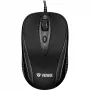 YENKEE YMS 1025 BK QUITO Ratón USB con cable, óptico, 1000 DPI, 4 botones, negro
