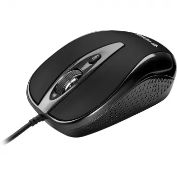 YENKEE YMS 1025 BK QUITO Ratón USB con cable, óptico, 1000 DPI, 4 botones, negro
