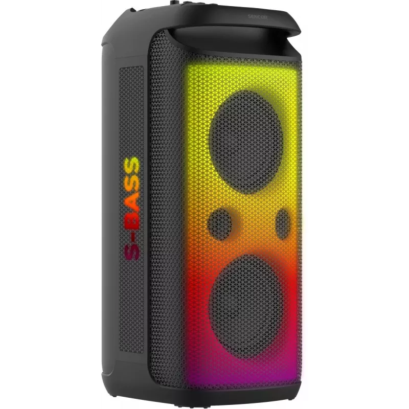 SENCOR Partycon CORE Power 140W Altavoz Bluetooth portátil con TWS, IPX4, LED RGB, karaoke, negro