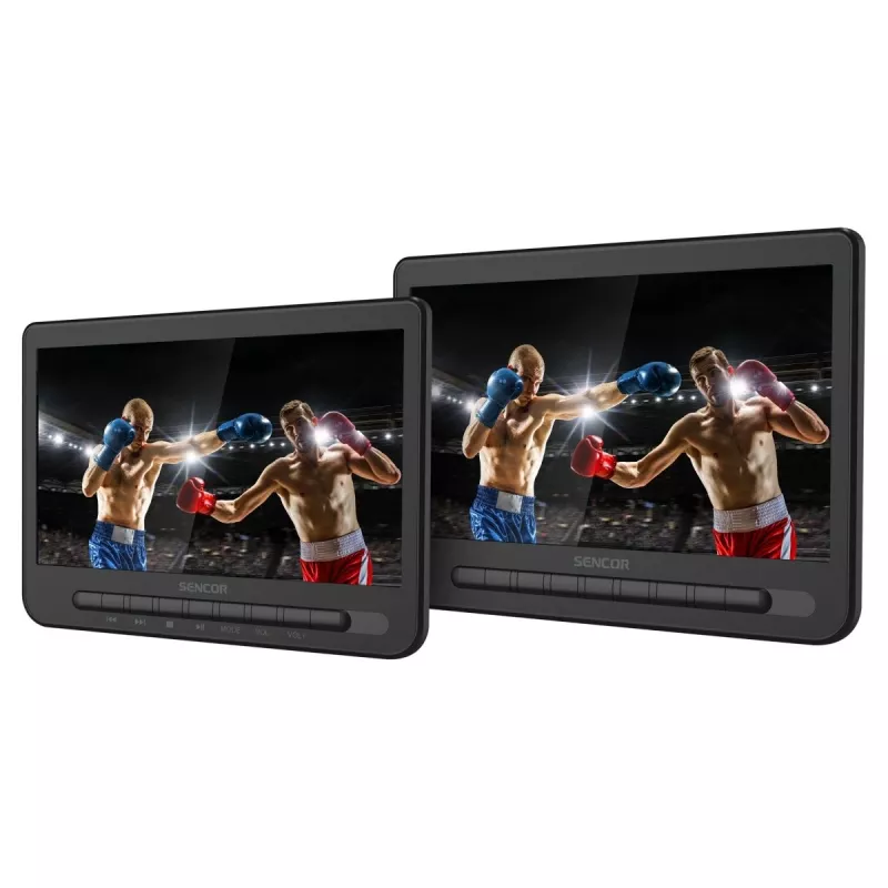 SENCOR SPV 7105 DUAL Monitor para reposacabezas de coche con DVD 2x10