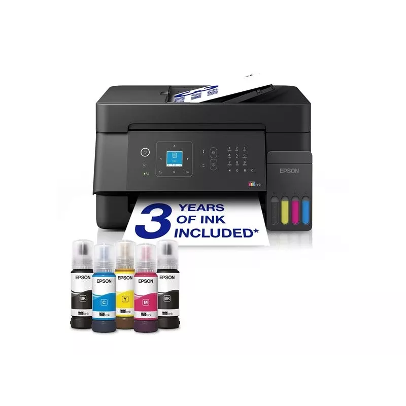 Epson L5390 impresora multifunción de depósito de tinta - color - A4 - 33 páginas/min - fax - Wi-Fi - LAN - ADF 30 hojas - negro