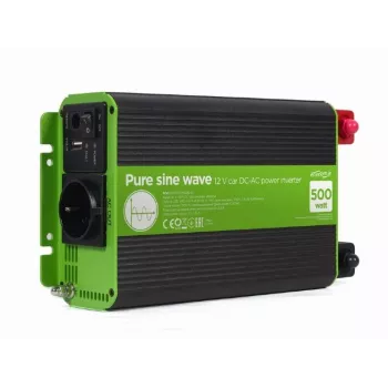 Gembird inversor de onda senoidal pura de 12V a 230V 500W