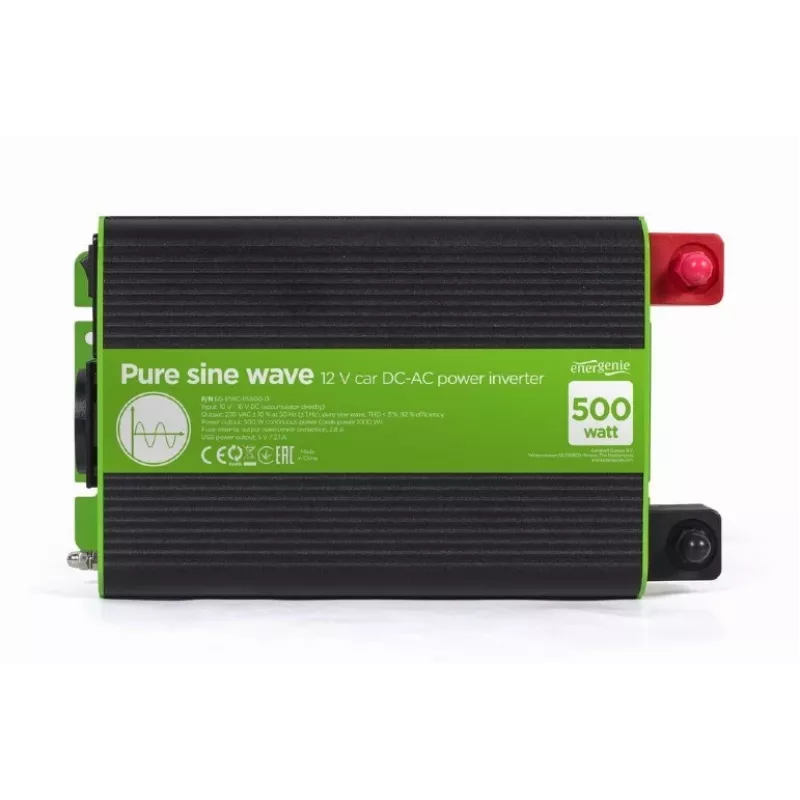 Gembird inversor de onda senoidal pura de 12V a 230V 500W