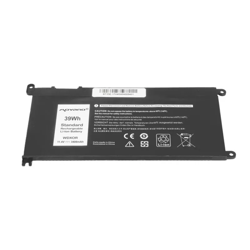MITSU Batería WDX0R P75F P62F P66F T2JX4 WDXOR para Dell - 3400 mAh (39 Wh)