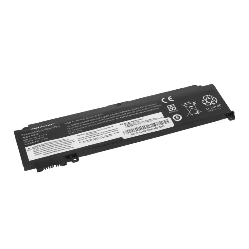 MITSU Batería para Lenovo ThinkPad T460s T470s - Frontal - 2000 mAh (23 Wh)