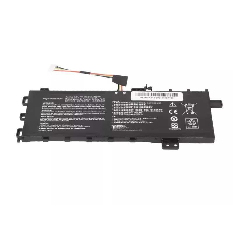 MITSU Batería B21N1818 para Asus Vivobook 15 A512 R512 X512 - 4150 mAh (32 Wh)