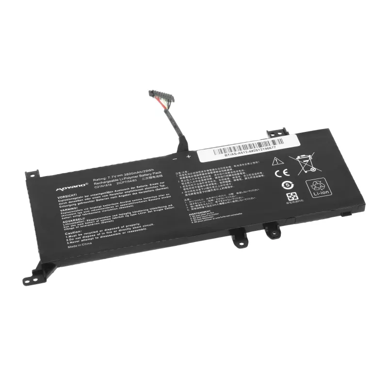 MITSU Batería B21N1818-2 para Asus X512FA X512UF X509FB X509FA X509FJ X509 - 3800 mAh (29 Wh)