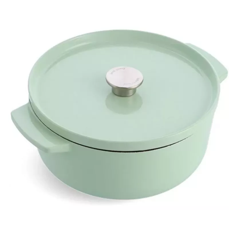 KitchenAid Olla de hierro fundido esmaltado 26 cm, Pistacho