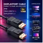 Cable DisplayPort v2.1 Qoltec conector macho a conector macho 8K 54G 5m negro