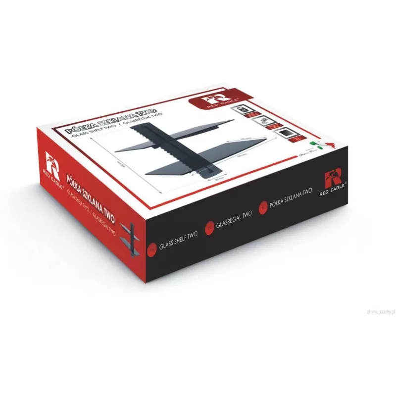 RED EAGLE TWO Base de cristal transparente 450x350 mm vidrio templado de seguridad