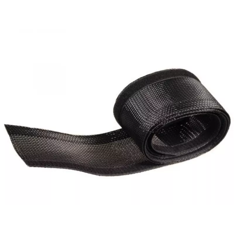 MACLEAN Organizador de cables 1,8 m 85 mm MCTV-675 Negro