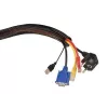 MACLEAN Organizador de cables 1,8 m 85 mm MCTV-675 Negro