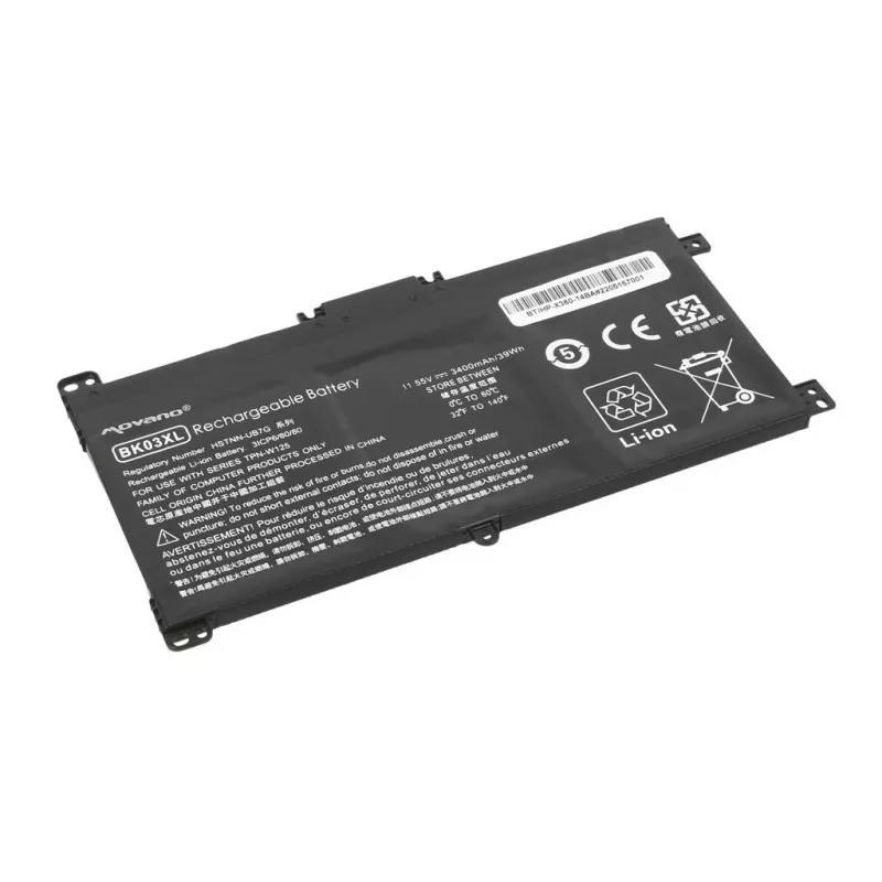 MOVANO batería BK03XL para HP Pavilion x360 14-BA - 3400 mAh (39 Wh)