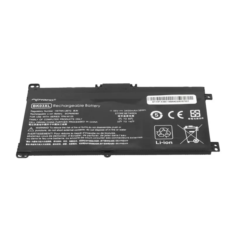 MOVANO batería BK03XL para HP Pavilion x360 14-BA - 3400 mAh (39 Wh)